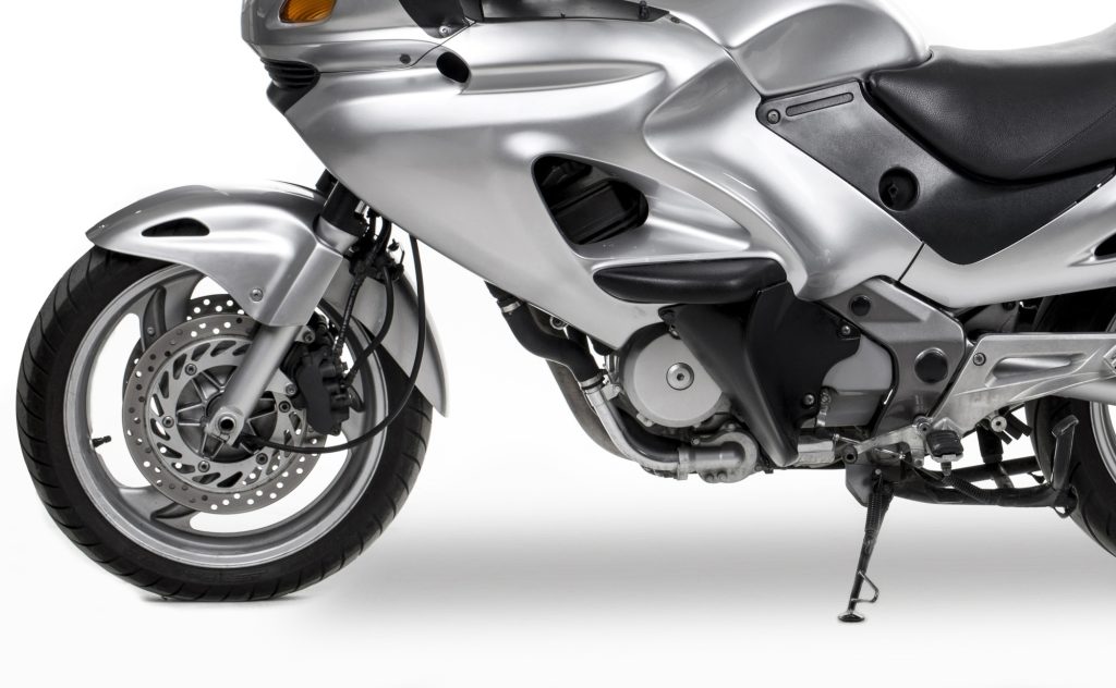 motorbike in studio isolated on white